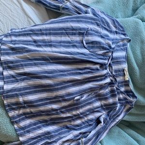 Flowy Blue and white beach top!